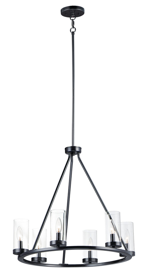 Sentinel Six Light Chandelier in Black