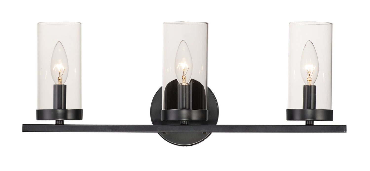 Sentinel Three Light Bath Vanity in Black