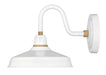 Foundry Classic Small Gooseneck Barn Light in Gloss White