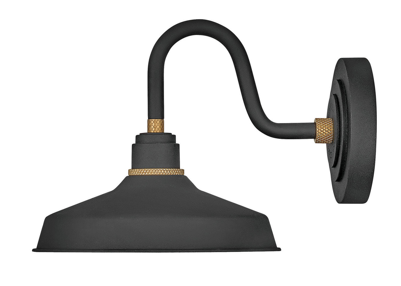 Foundry Classic Small Gooseneck Barn Light in Textured Black