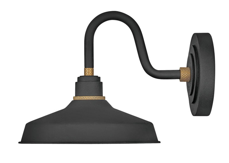 Foundry Classic Small Outdoor Wall Sconce in Textured Black