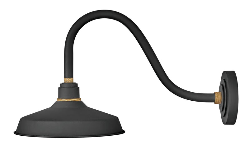 Foundry Classic Medium Gooseneck Barn Light in Textured Black