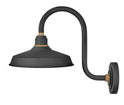 Foundry Classic Medium 20" Arm Outdoor Wall Sconce in Textured Black