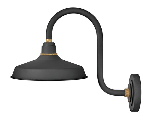 Foundry Classic Medium 20" Arm Outdoor Wall Sconce in Textured Black