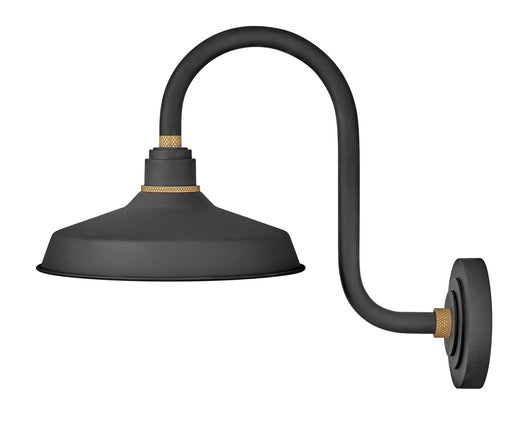 Foundry Classic Small Tall Gooseneck Barn Light in Textured Black