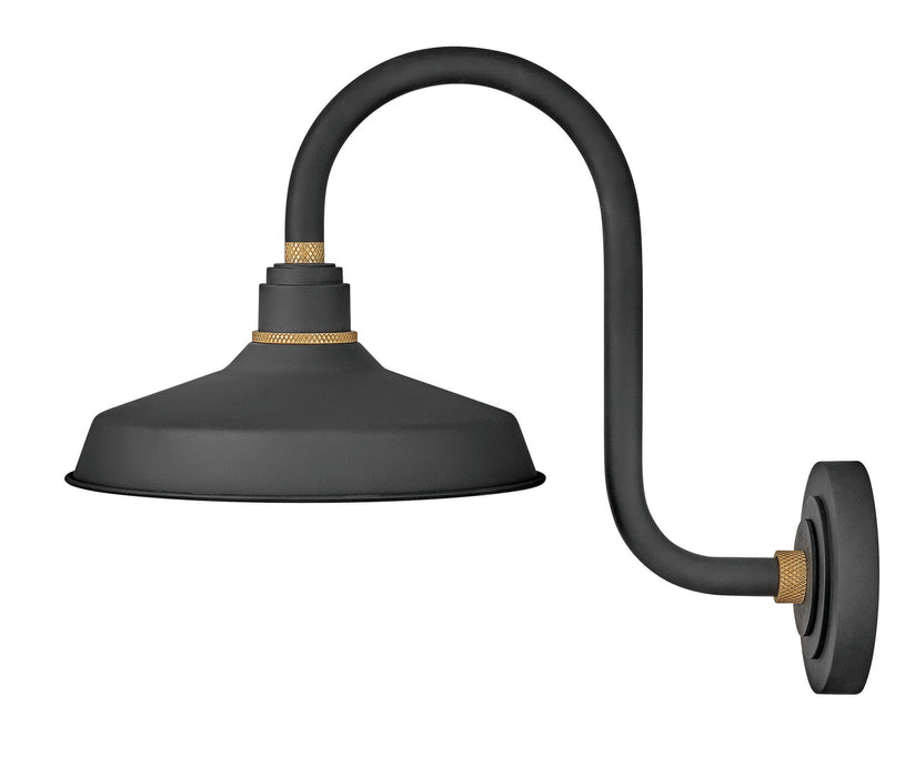 Foundry Classic Small Tall Gooseneck Barn Light in Textured Black