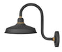 Foundry Classic Small Tall Gooseneck Barn Light in Textured Black