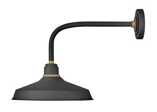 Foundry Classic Medium Straight Arm Barn Light in Textured Black