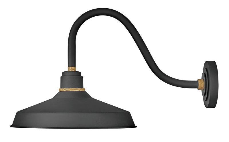 Foundry Classic Medium Gooseneck Barn Light in Textured Black