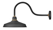 Foundry Classic Large 32.5" Arm Outdoor Wall Sconce in Textured Black