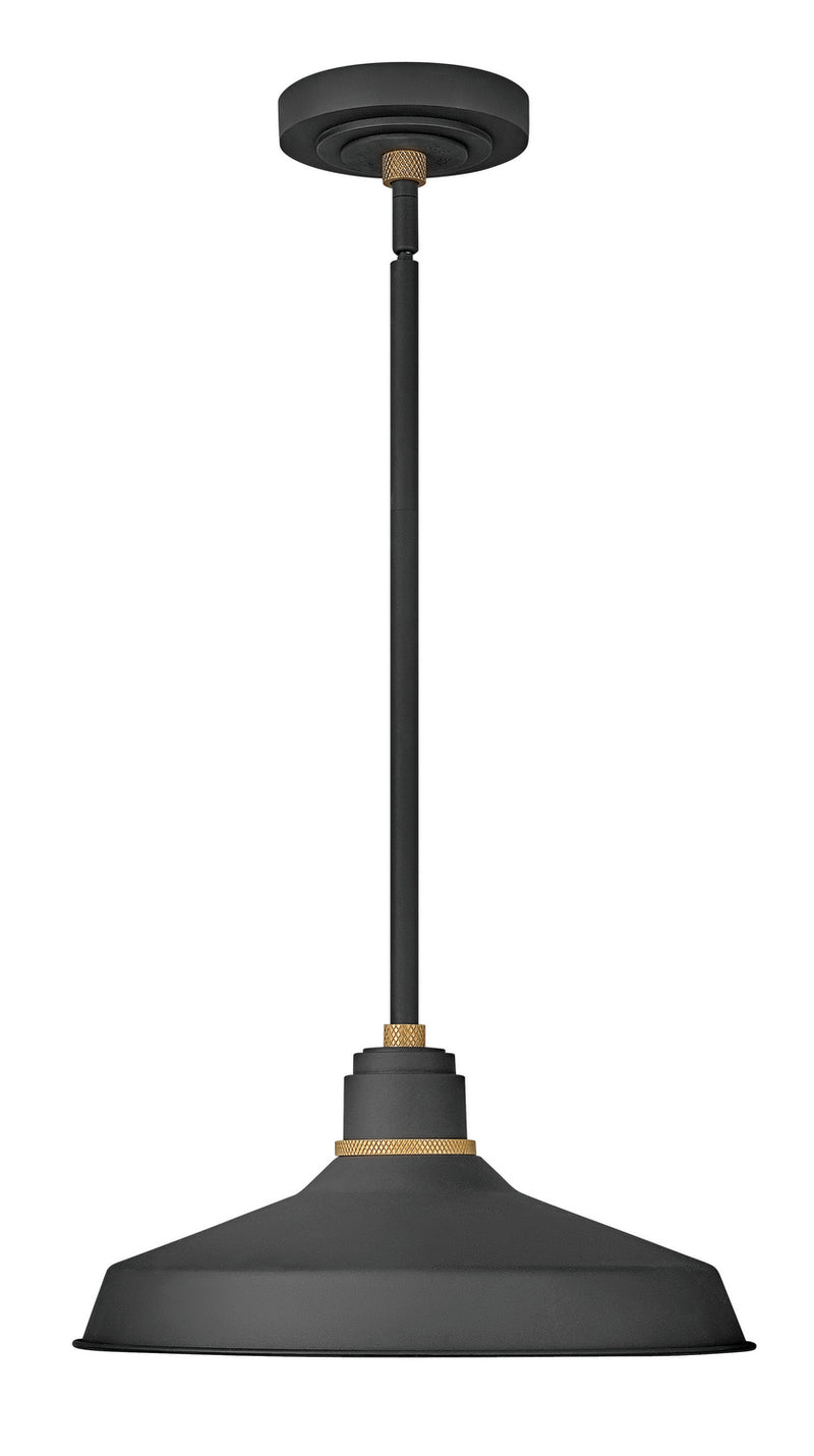 Foundry Classic LED Convertible Pendant Barn Light in Textured Black