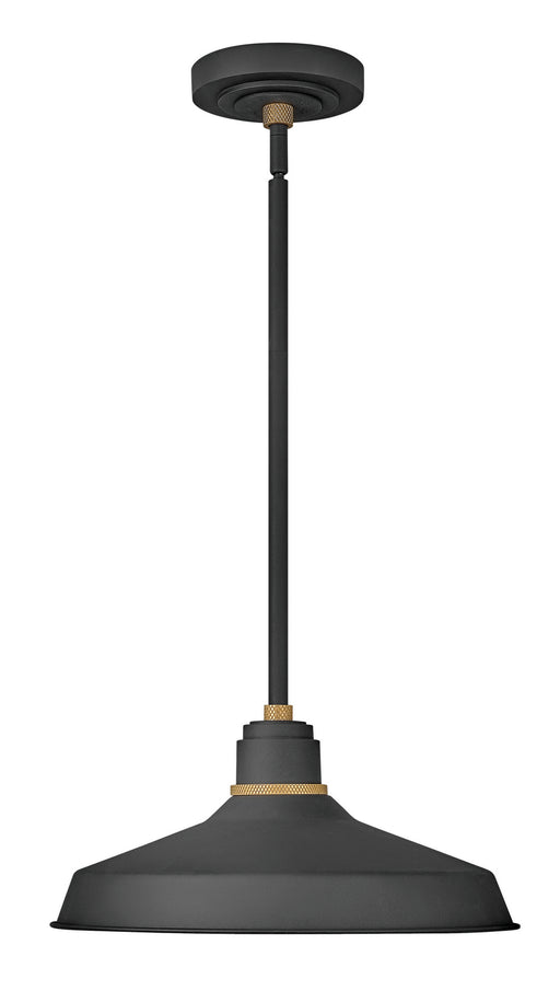 Foundry Classic LED Convertible Pendant Barn Light in Textured Black