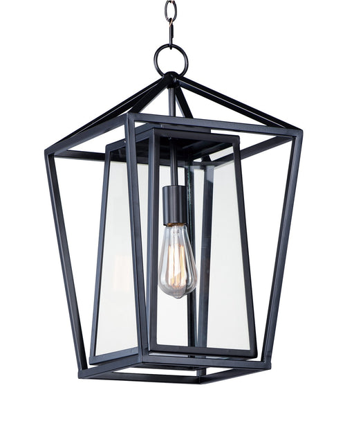 Artisan One Light Outdoor Hanging Lantern in Black