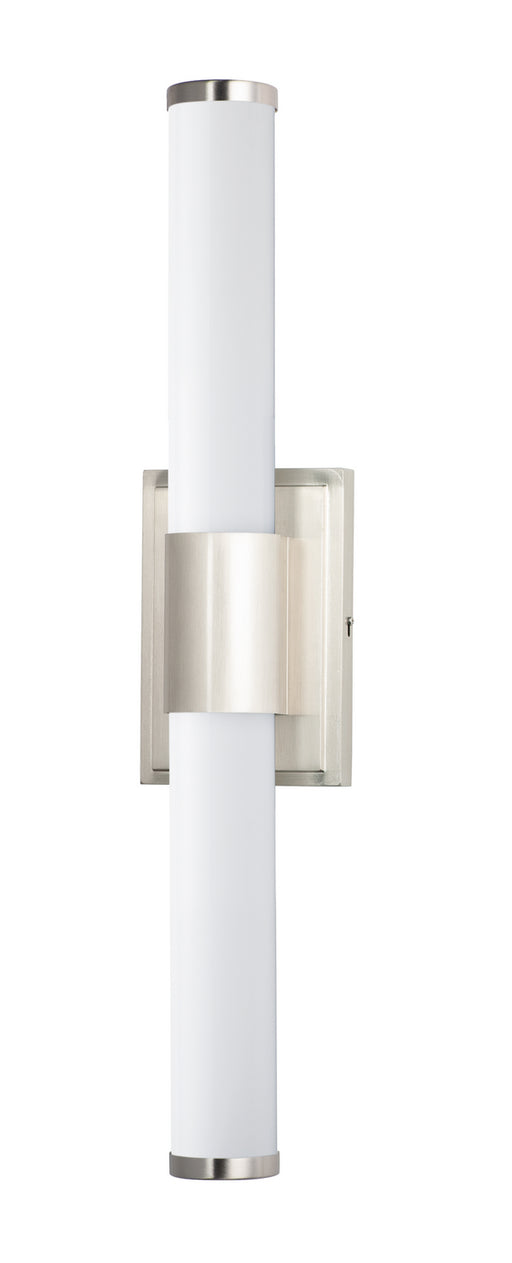 Optic LED Bath Vanity in Satin Nickel