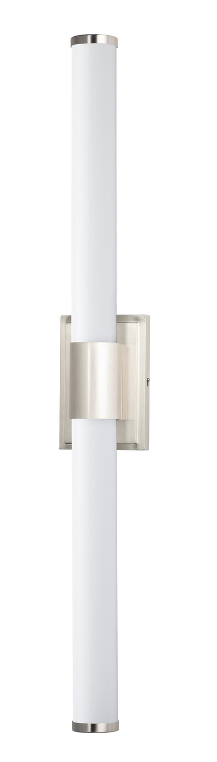 Optic LED Bath Vanity in Satin Nickel