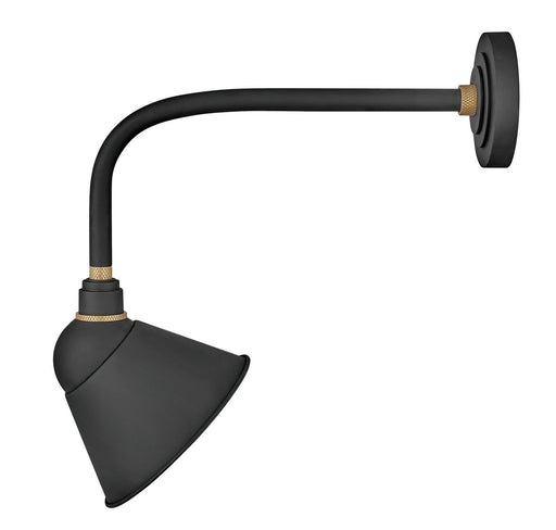 Foundry Sign Light Outdoor Wall Sconce in Textured Black