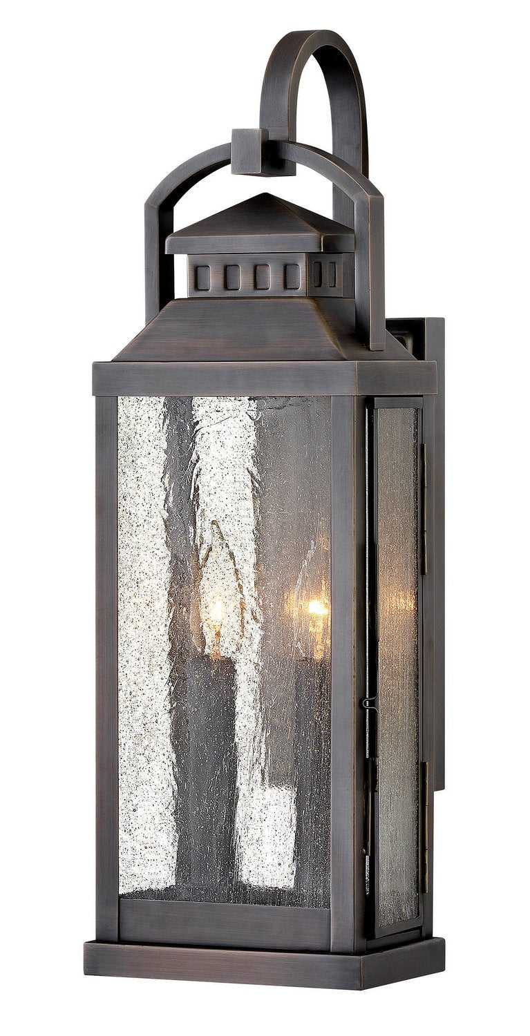 Revere Medium Outdoor Wall Lantern in Blackened Brass