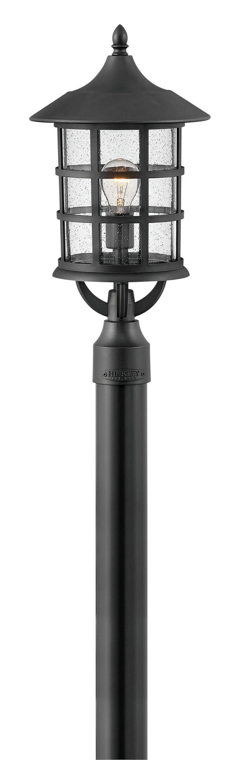 Freeport Coastal Elements Large Post or Pier Mount Lantern in Textured Black