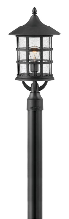 Freeport Coastal Elements Large Post or Pier Mount Lantern in Textured Black