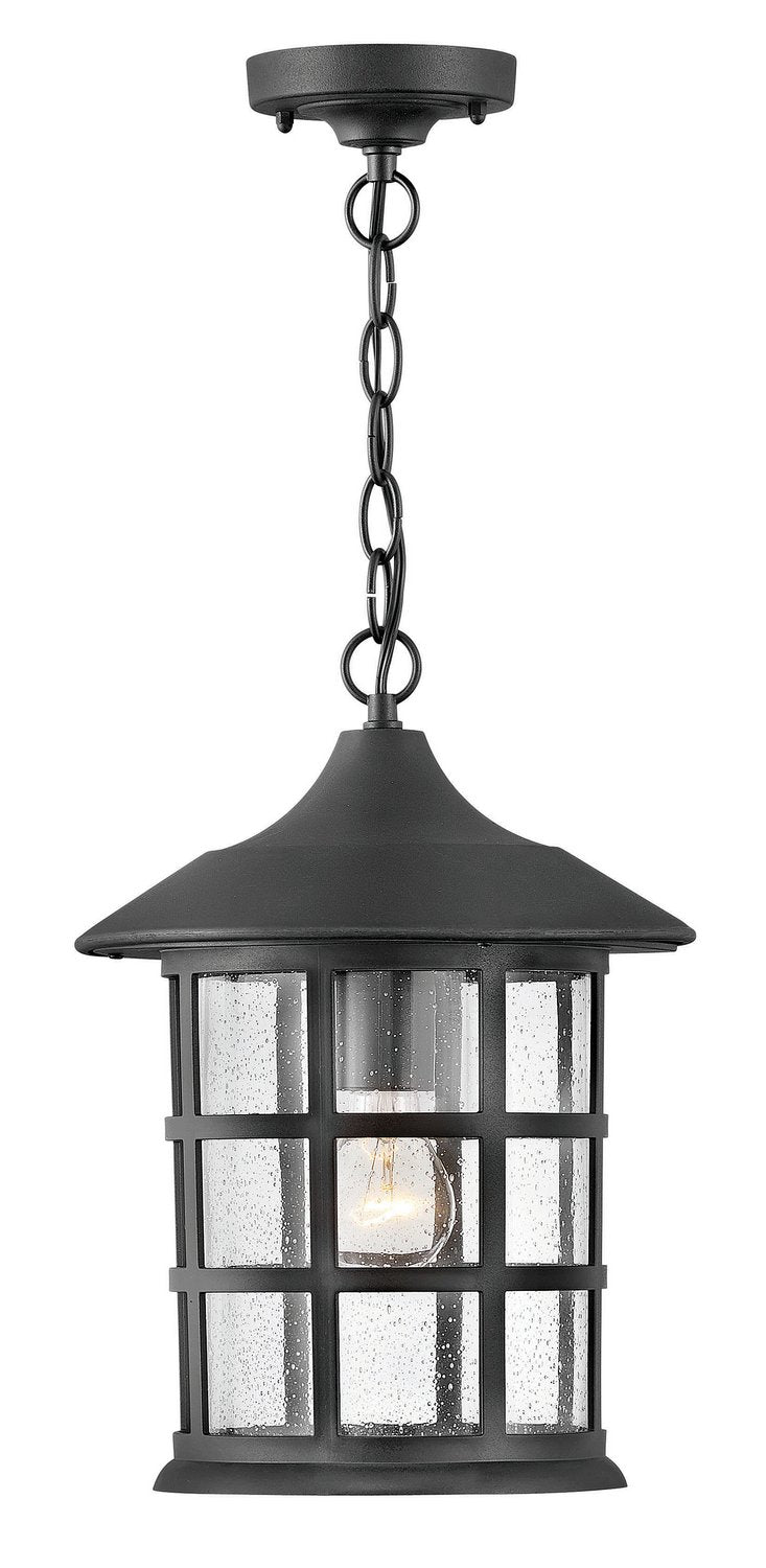 Freeport Coastal Elements Outdoor Hanging Lantern in Textured Black