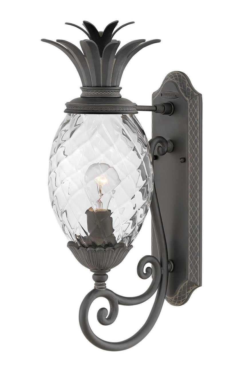 Plantation Medium Outdoor Wall Lantern in Museum Black