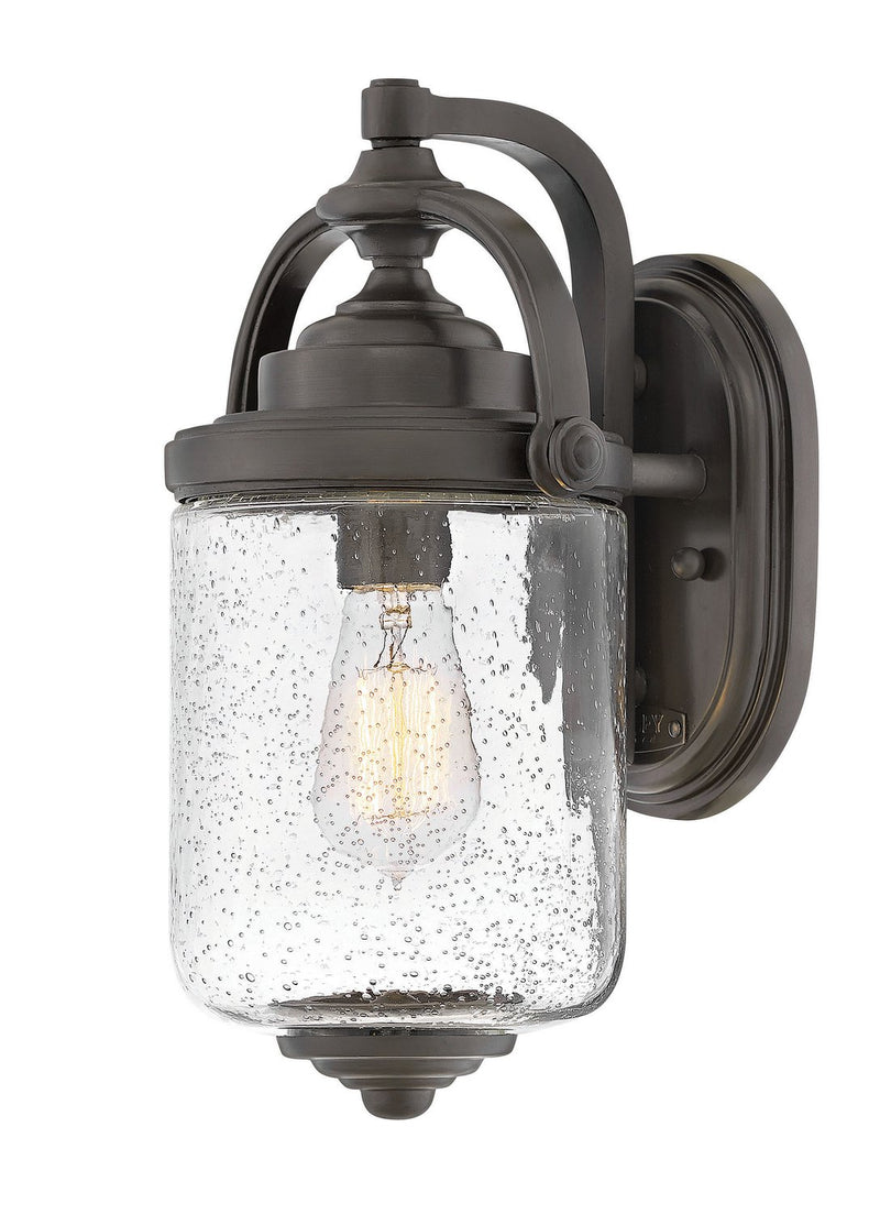 Willoughby Small Outdoor Wall Lantern in Oil Rubbed Bronze