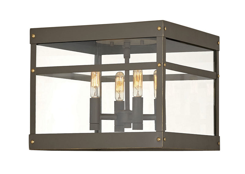 Porter 4-Light Outdoor Flush Mount in Oil Rubbed Bronze