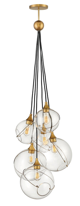 Skye LED Chandelier in Heritage Brass