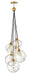 Skye LED Chandelier in Heritage Brass