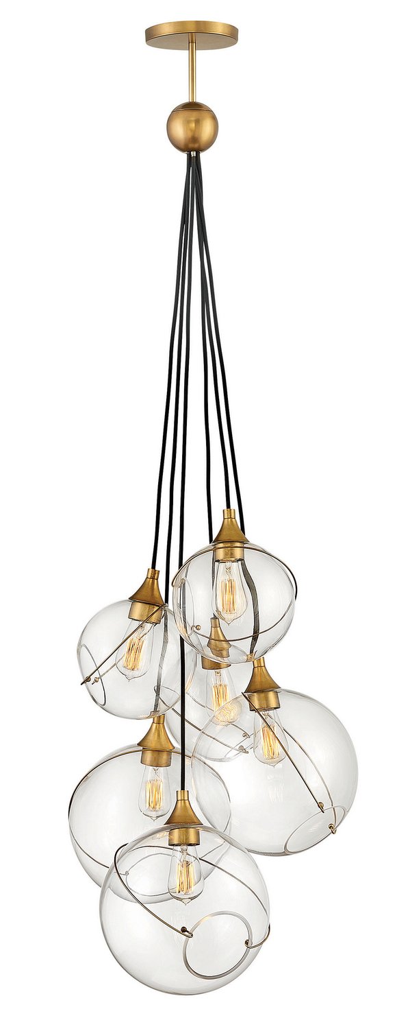 Skye 6-Light Pendant in Heritage Brass