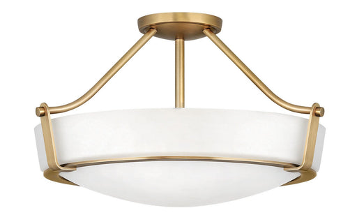 Hathaway 4-Light Semi-Flush Mount in Heritage Brass