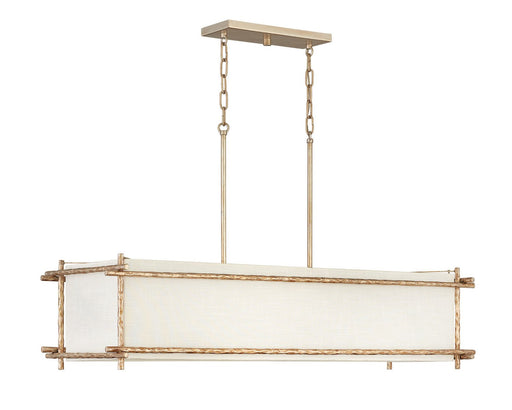 Tress 6-Light Linear Pendant in Champagne Gold