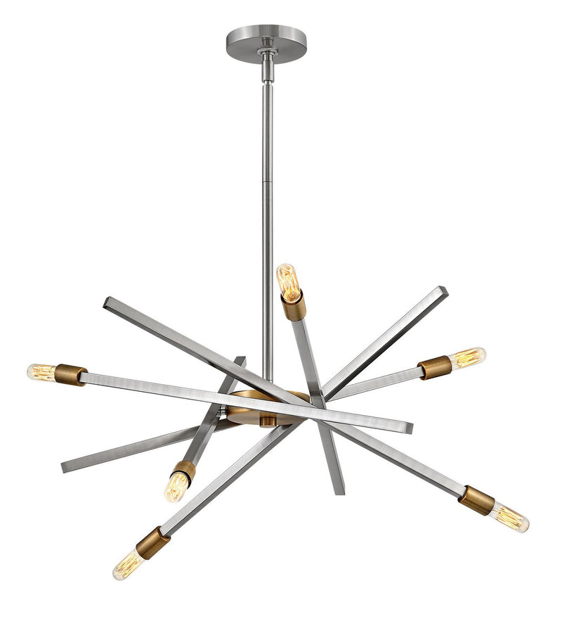 Archer 26" 6-Light Chandelier in Brushed Nickel