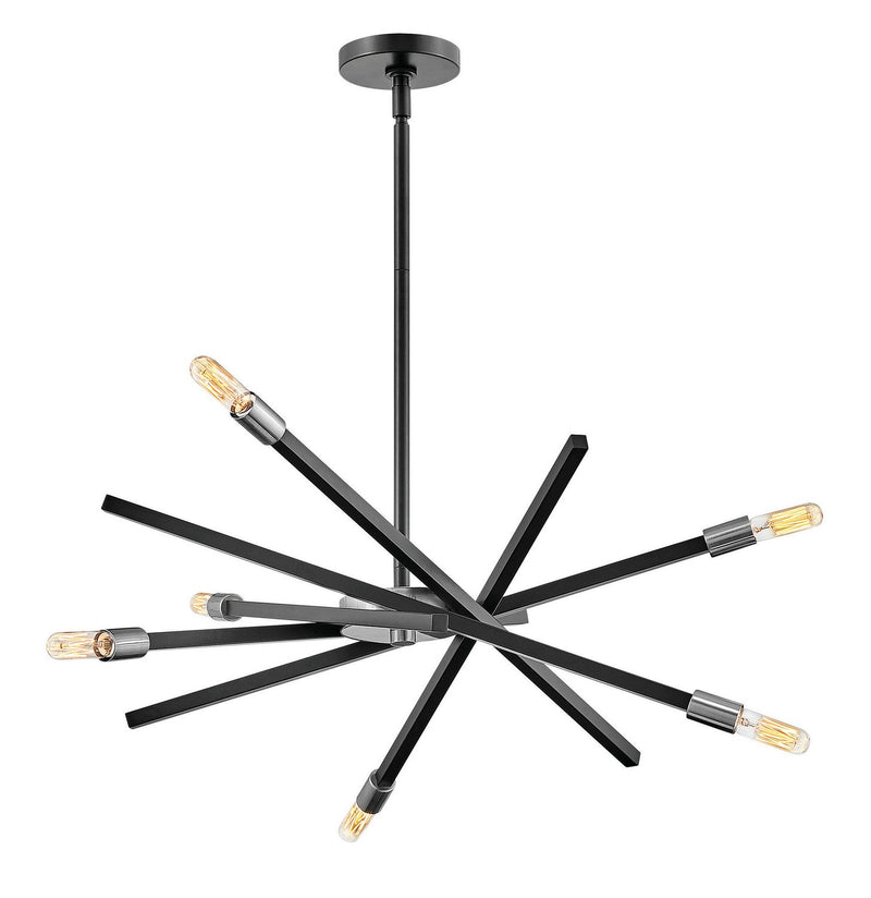 Archer 26" 6-Light Chandelier in Satin Black