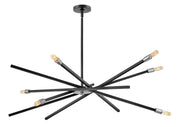 Archer 43" 6-Light Chandelier in Satin Black