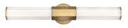 Facet 26" Bath Vanity Light in Heritage Brass