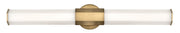 Facet 32" Bath Vanity Light in Heritage Brass