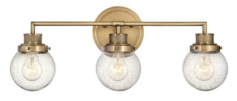 Poppy 3-Light Bath Vanity Light in Heritage Brass