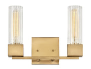 Xander 2-Light Bath Vanity Light in Heritage Brass