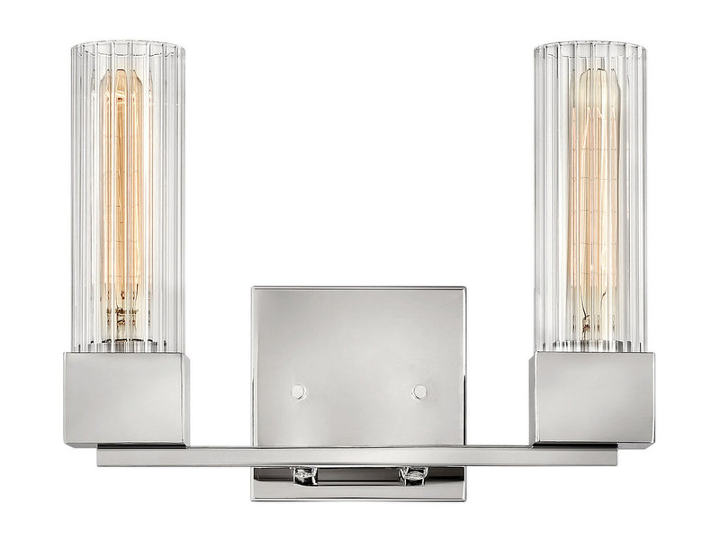 Xander 2-Light Bath Vanity Light in Polished Nickel
