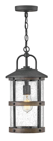Lakehouse Outdoor Hanging Lantern in Aged Zinc