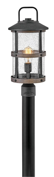 Lakehouse Outdoor Post Light in Aged Zinc