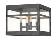 Porter 4-Light Outdoor Flush Mount in Aged Zinc