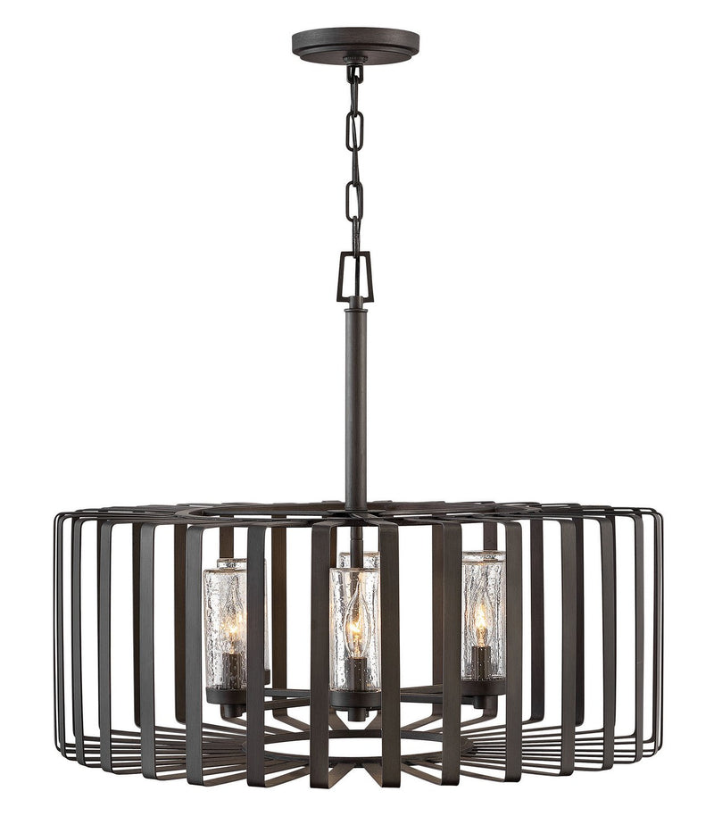 Reid 6-Light Outdoor Chandelier in Brushed Graphite
