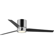 Braden 56" Ceiling Fan with Light in Polished Chrome