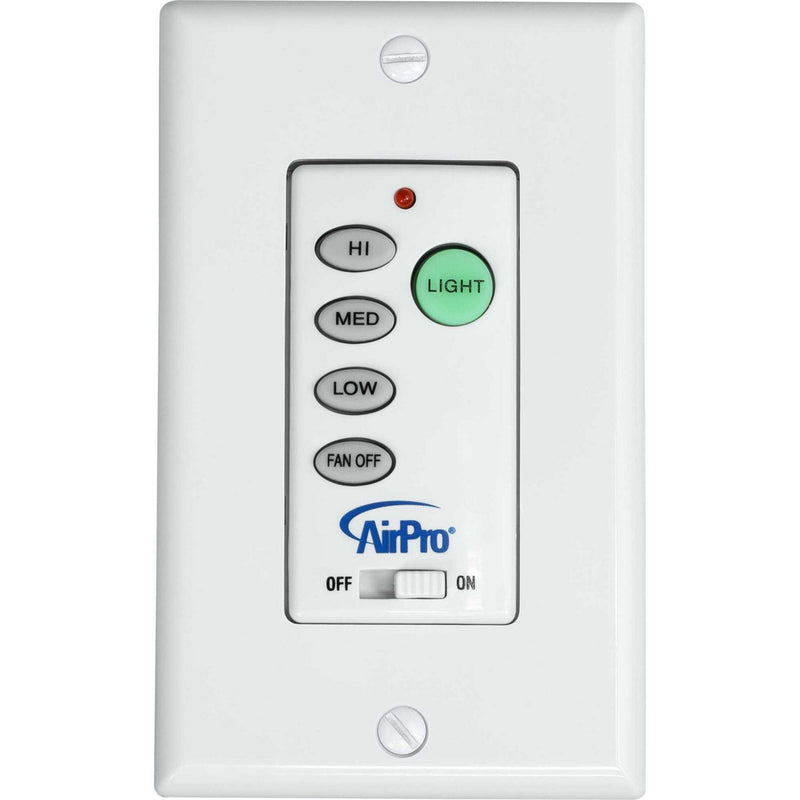 Universal Ceiling Fan and Light Wall Control in White
