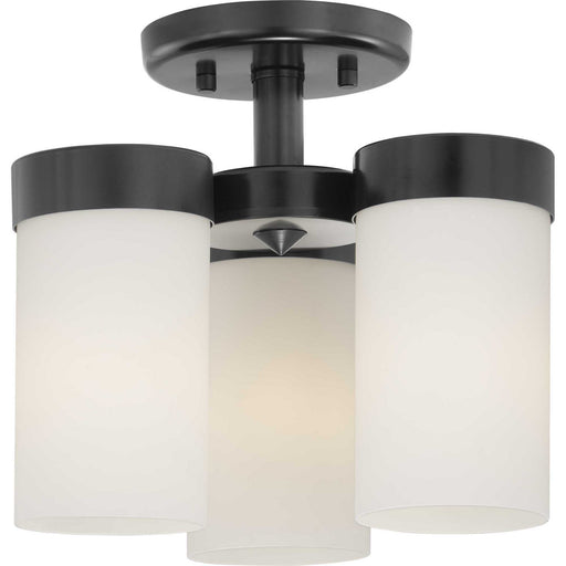Elevate Three Light Flush Mount in Black