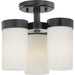 Elevate Three Light Flush Mount in Black