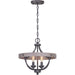Gulliver Four Light Semi-Flush Convertible in Graphite