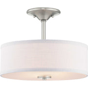 Inspire Two Light Semi-Flush Mount in Brushed Nickel